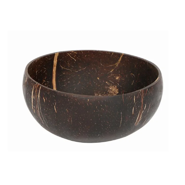 Wholesale Eco Friendly Natural Coconut Shell Bowl Fruit Mixing Salad Coconut Bowl Set For Gift