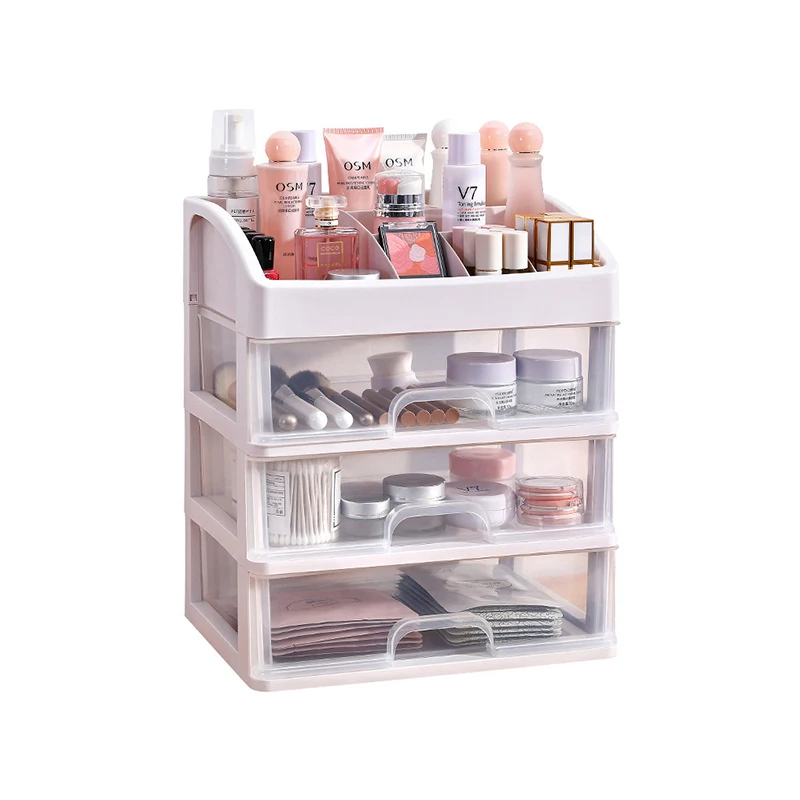 Storage drawer PP  transparent   Desktop storage box  for cosmetics and daily sundries   plastic cosmetic storage