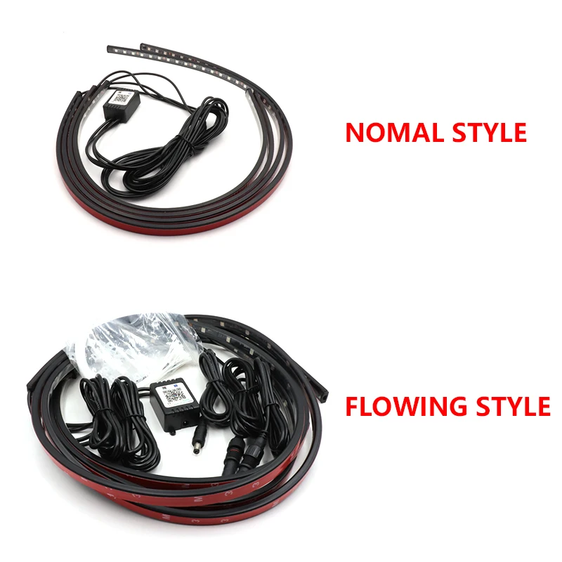 Car Underglow Neon Accent LED Strip Lights App Control RGB Auto Exterior Underbody Decorative Ambient Atmosphere Lamp