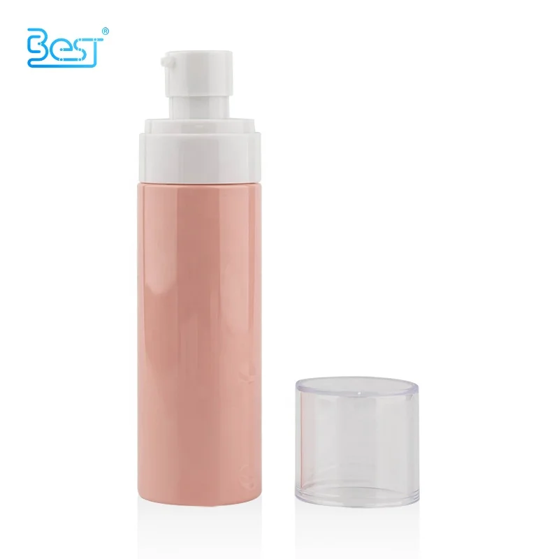 Empty Cosmetic Essential Oil Bottle Packaging 150ml 5oz Pink Plastic Gel Bottle for Hair Conditioner with White Lotion Pump