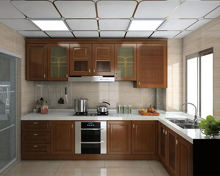 Excellent Quality Wall Cabinets I Shaped Modular Kitchen Designs For Modern Kitchen Cabinet