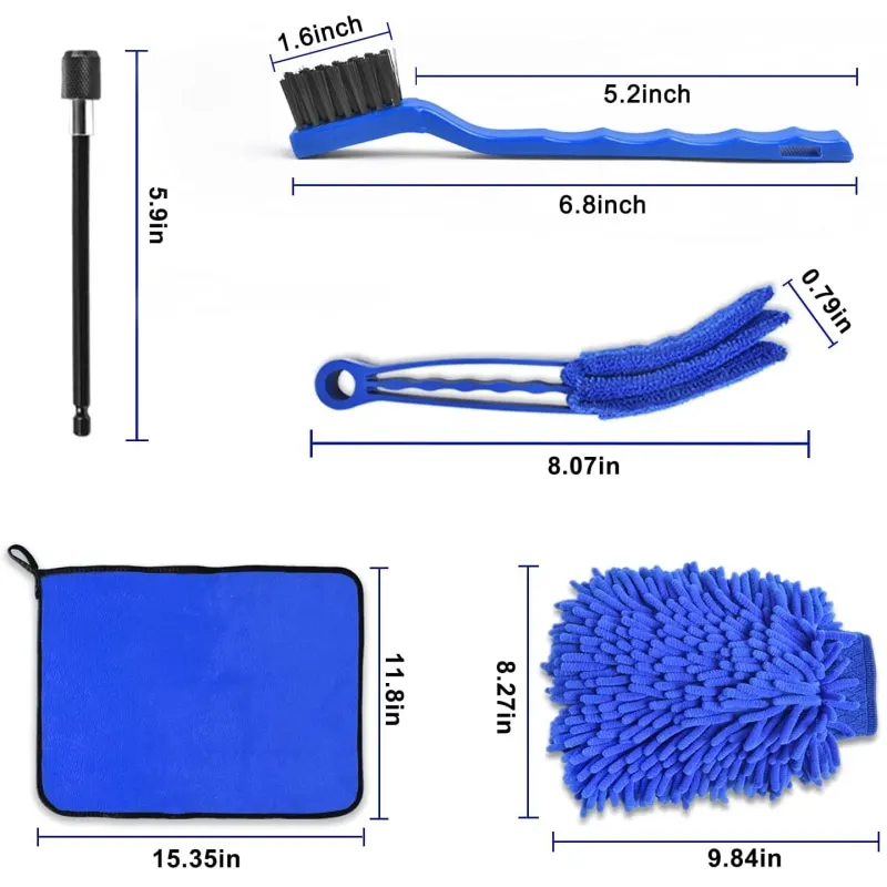 Amazon hot selling Detailing Brushes Car Wash Brush 21PCS Cleaning brush set for cleaning wheels, tire brushes, car engines
