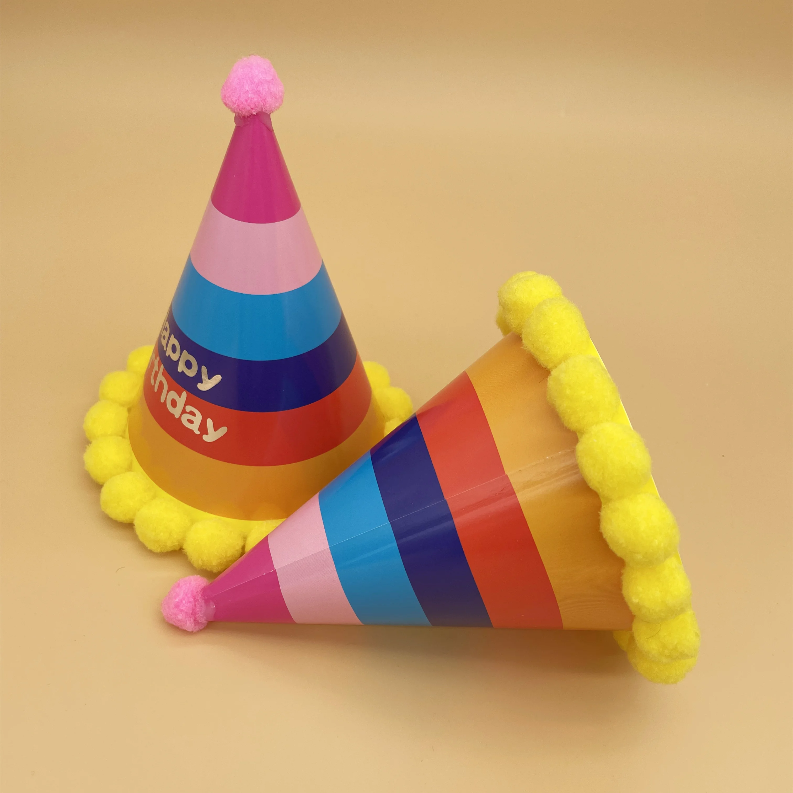 China supplies Kids Children Adults Rainbow Paper Party Hat party supplies