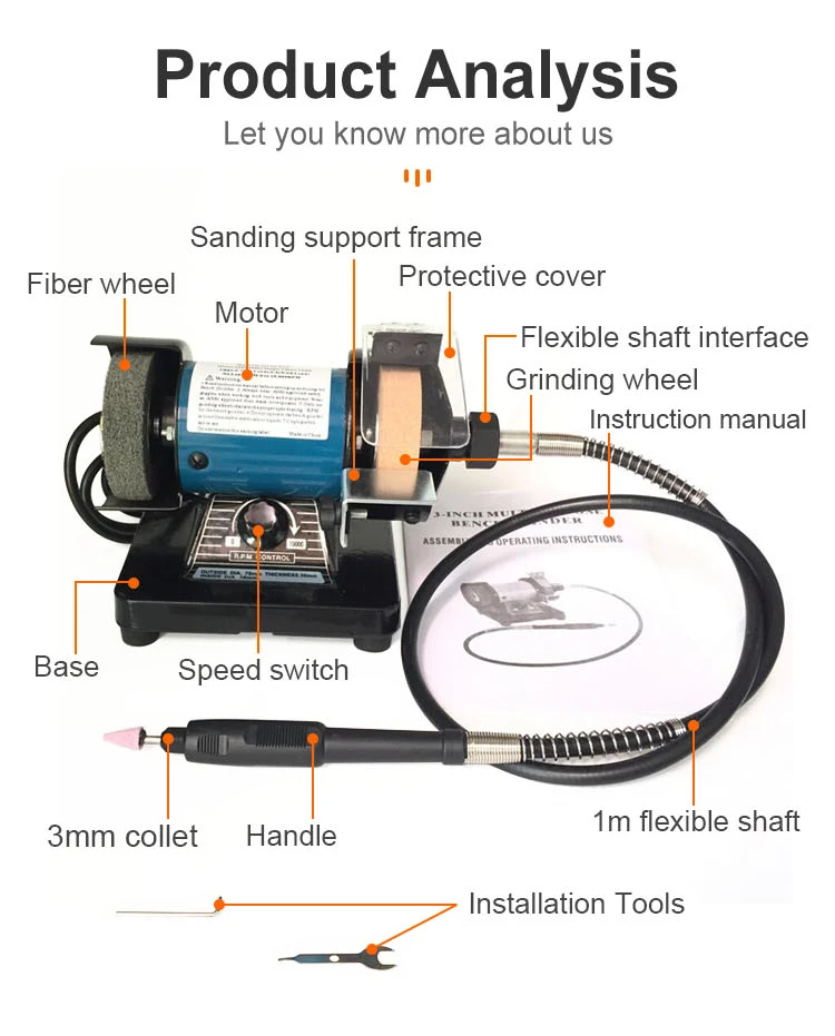 10,000rpm wood drilling machine multipurpose polishing tool jewelry tools equipment goldsmith bench grinders