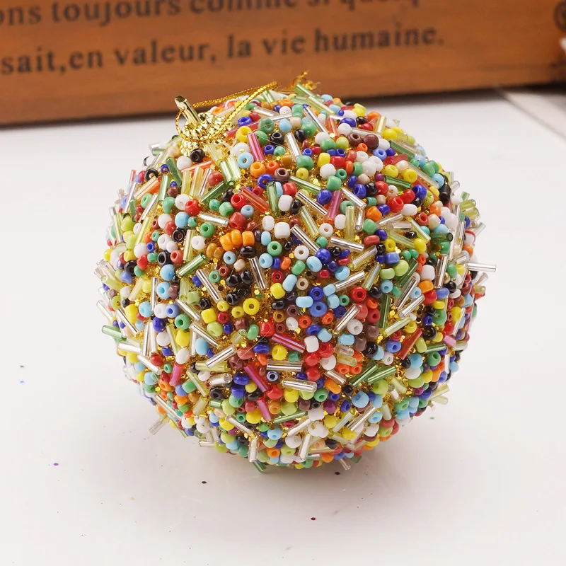 8CM foam Christmas ball  Santa party decoration color coated balls unique designed plastic baubles wholesale OEM DIY suppliers