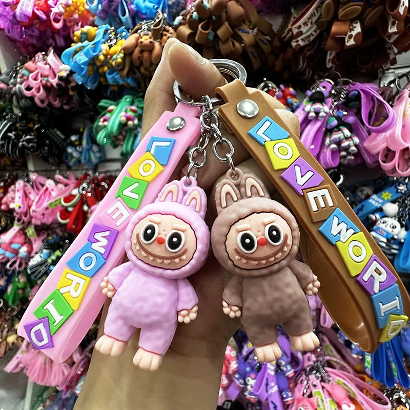 New Arrivals Cute popular Labubu Doll Backpack Car Pendant Key Chains For Bag Accessories