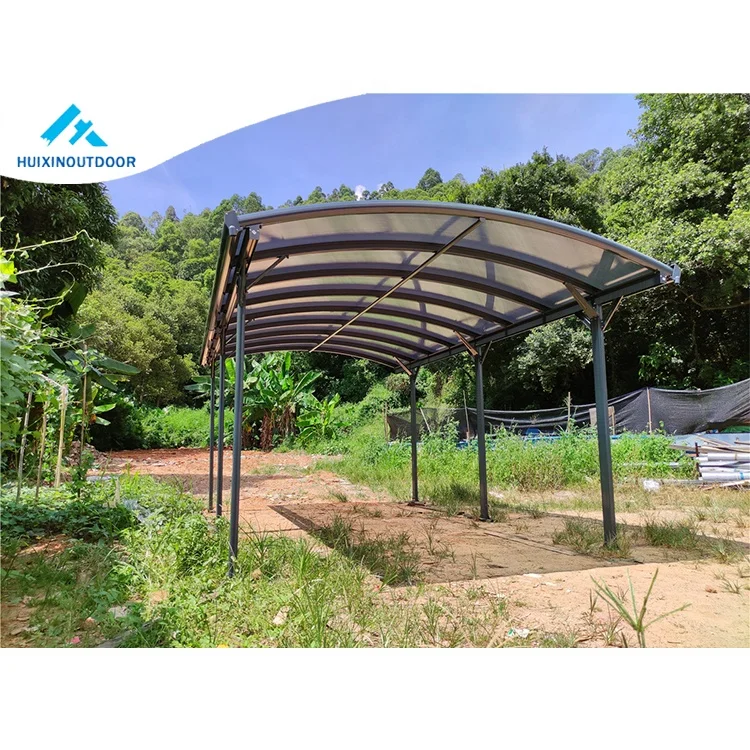 Waterproof metal car parking canopy aluminum frame shelter car port shed outdoor shade garage polycarbonate roof cover carport