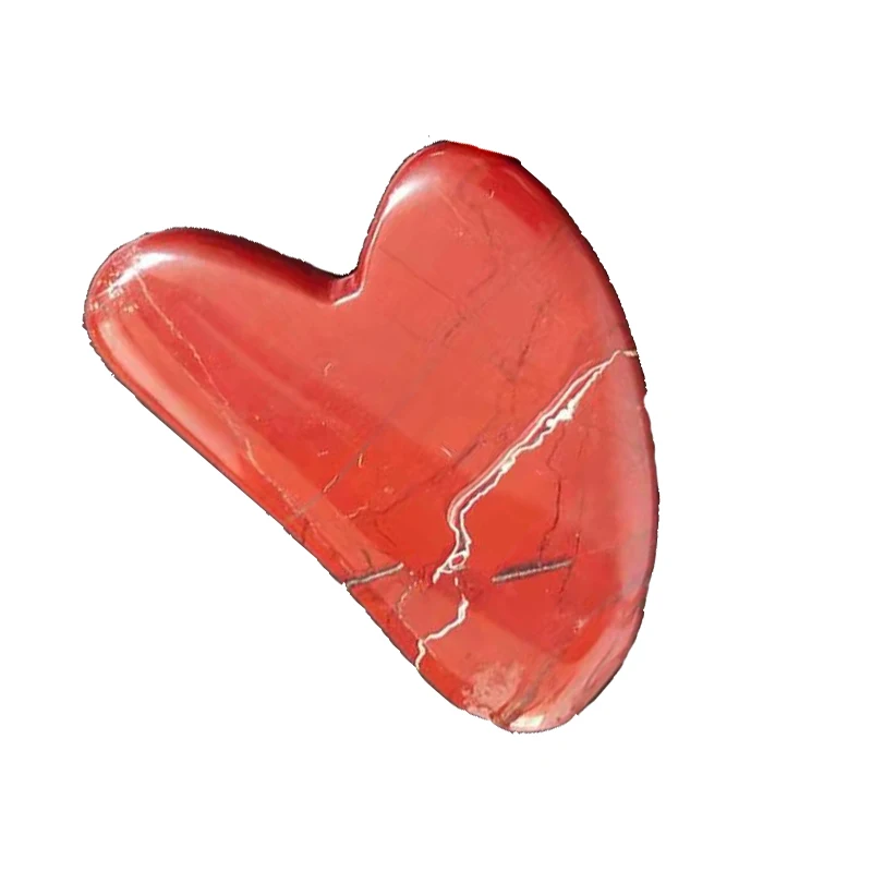 Factory wholesale natural custom logo red jasper jade guasha face massage guasha facial massager