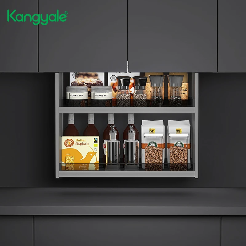 Лидер продаж 2022 органайзер для кухонного шкафа Kangyale корзина с электрическим подъемником система хранения лифтом