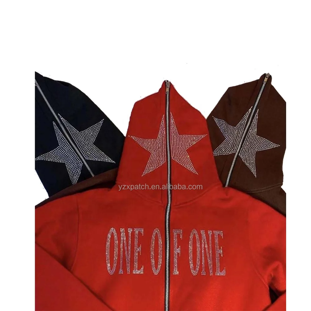 custom sparkle bling rhinestone hoodie iron on patterns rhinestone iron on transfers full zip hoodie (62473678045)