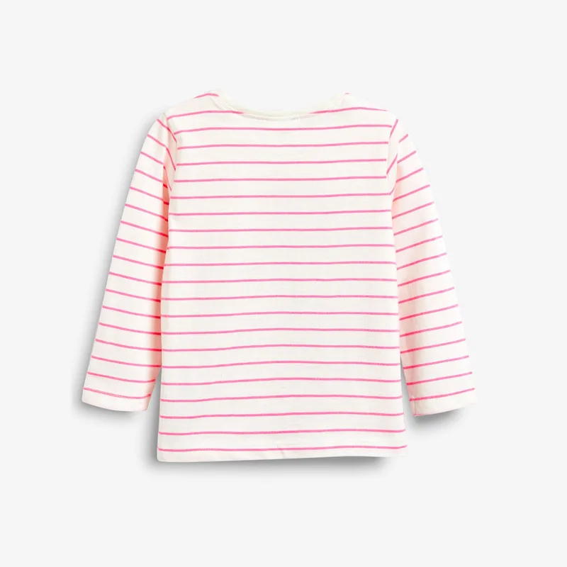 
Kids striped Long Sleeve Top Shirt Girls Cartoon Striped T-shirts Tee 