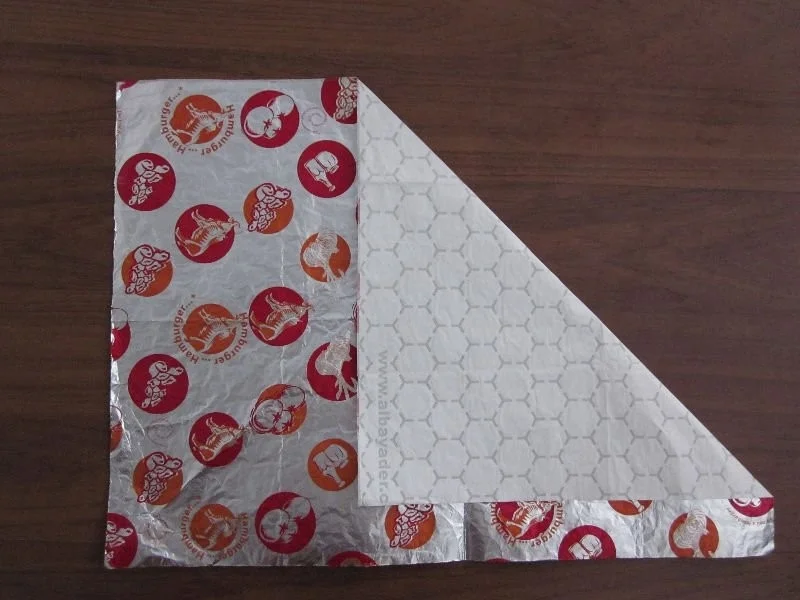 Aluminium Foil For burger packaging paper