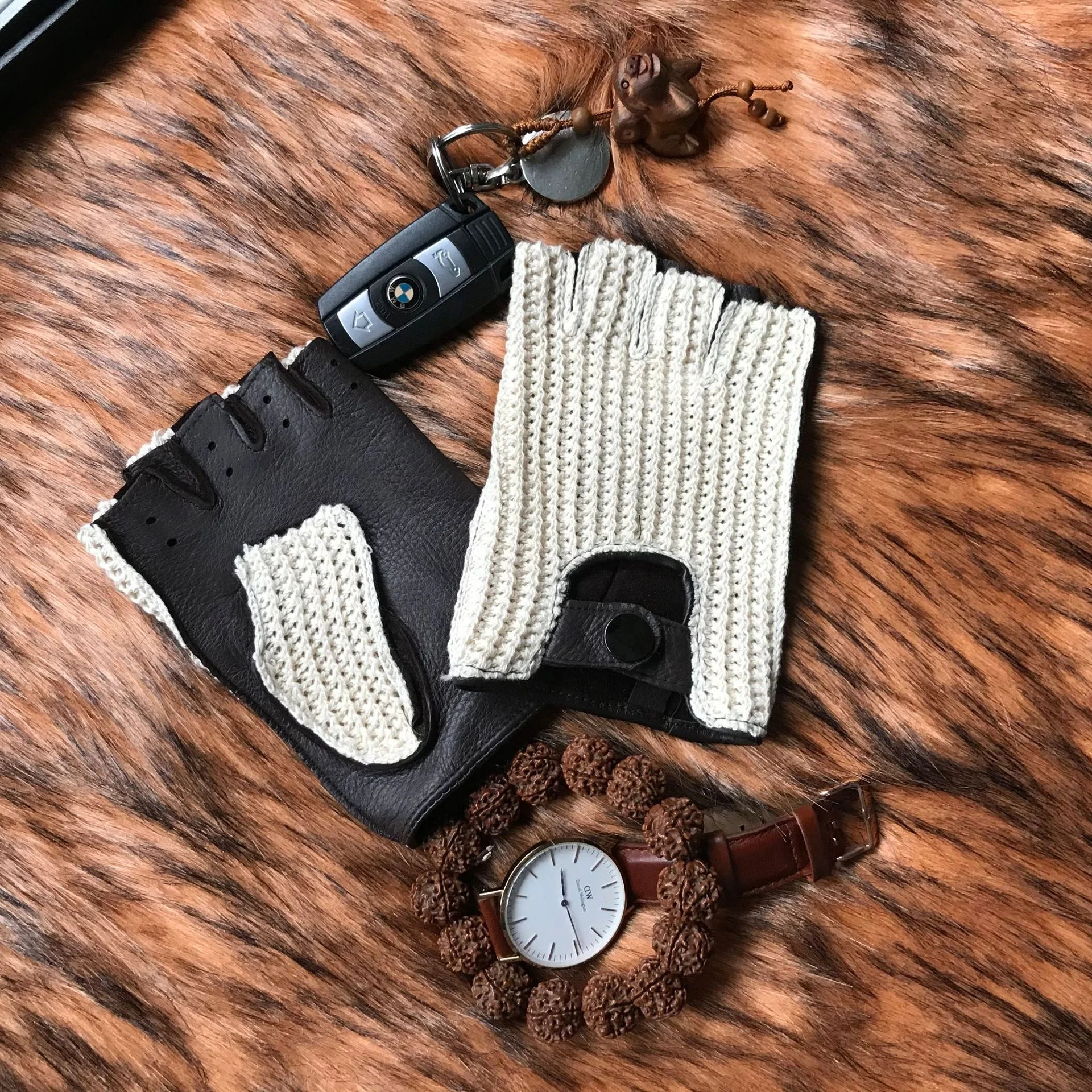 Мужские кожаные перчатки из овчины