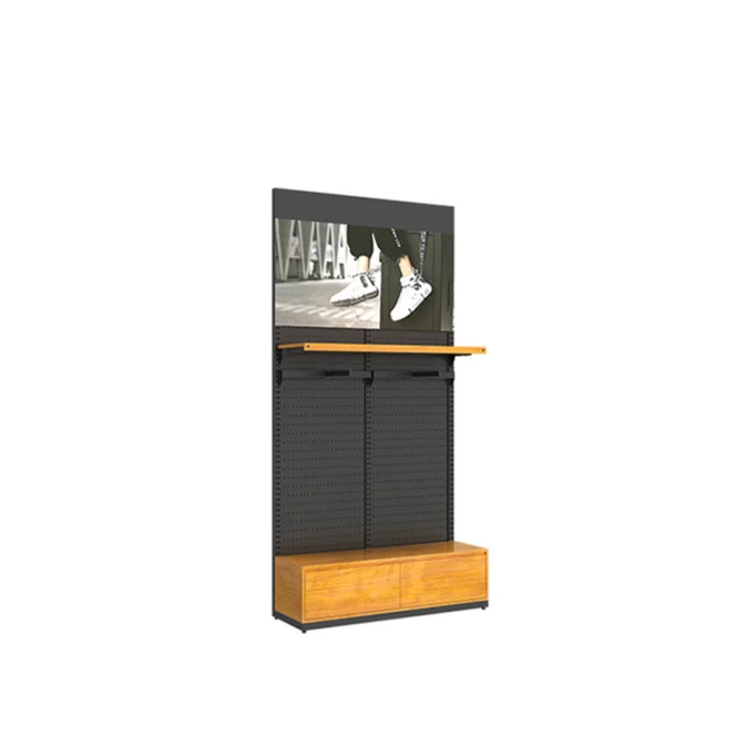 Clothing store retail garment display rack stands sneakers shoes display for retail shop sport shoes display wall shelf