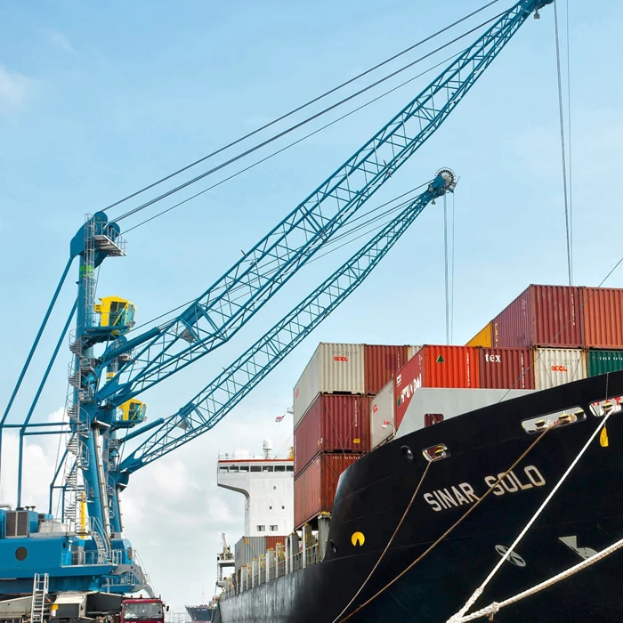 Customized 20-200 ton portal  electric level luffing crane for lifting heavy objects in shipyards and ports