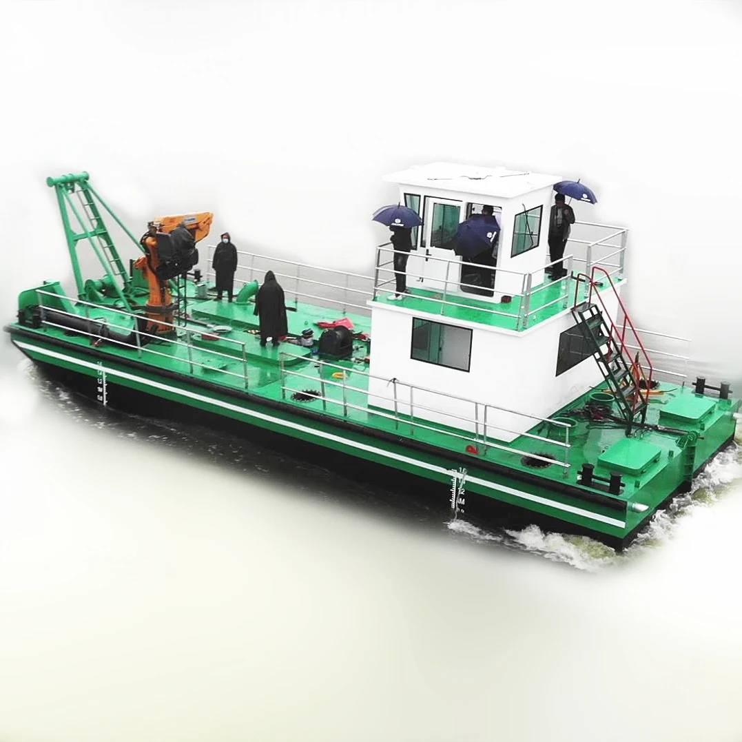 Dismountable hull fuel transportation engineering project used crane tug work boat for sale