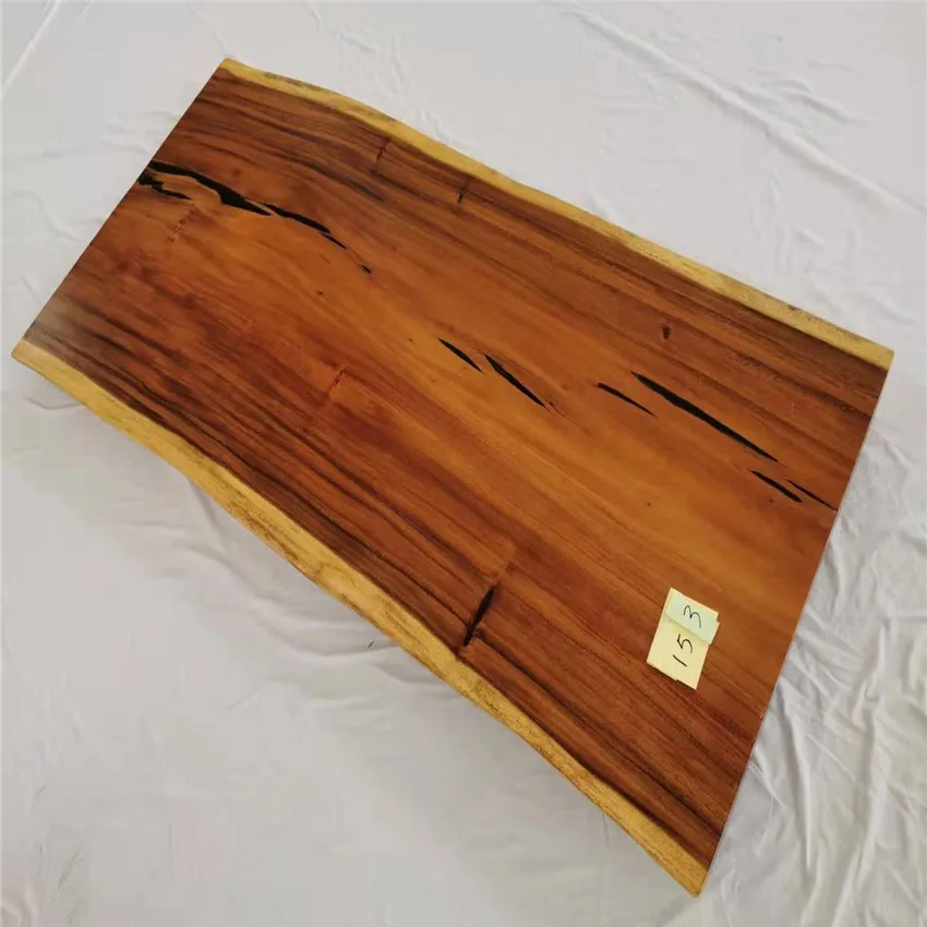 China supplier natural raw slab table top walnut bubinga acacia suar high end table top live edg wood dining table wood slab