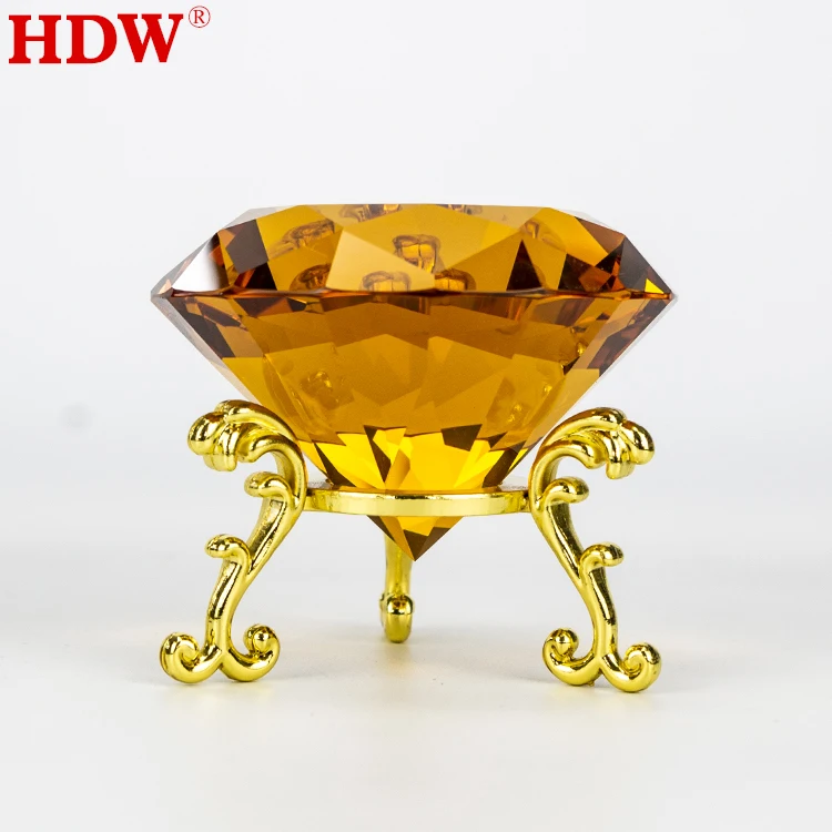 Оптовая продажа, дешевые стеклянные бриллианты, пресс-папье, сделанные на заказ, Кристальные бриллианты K9 с подставкой для украшения дома