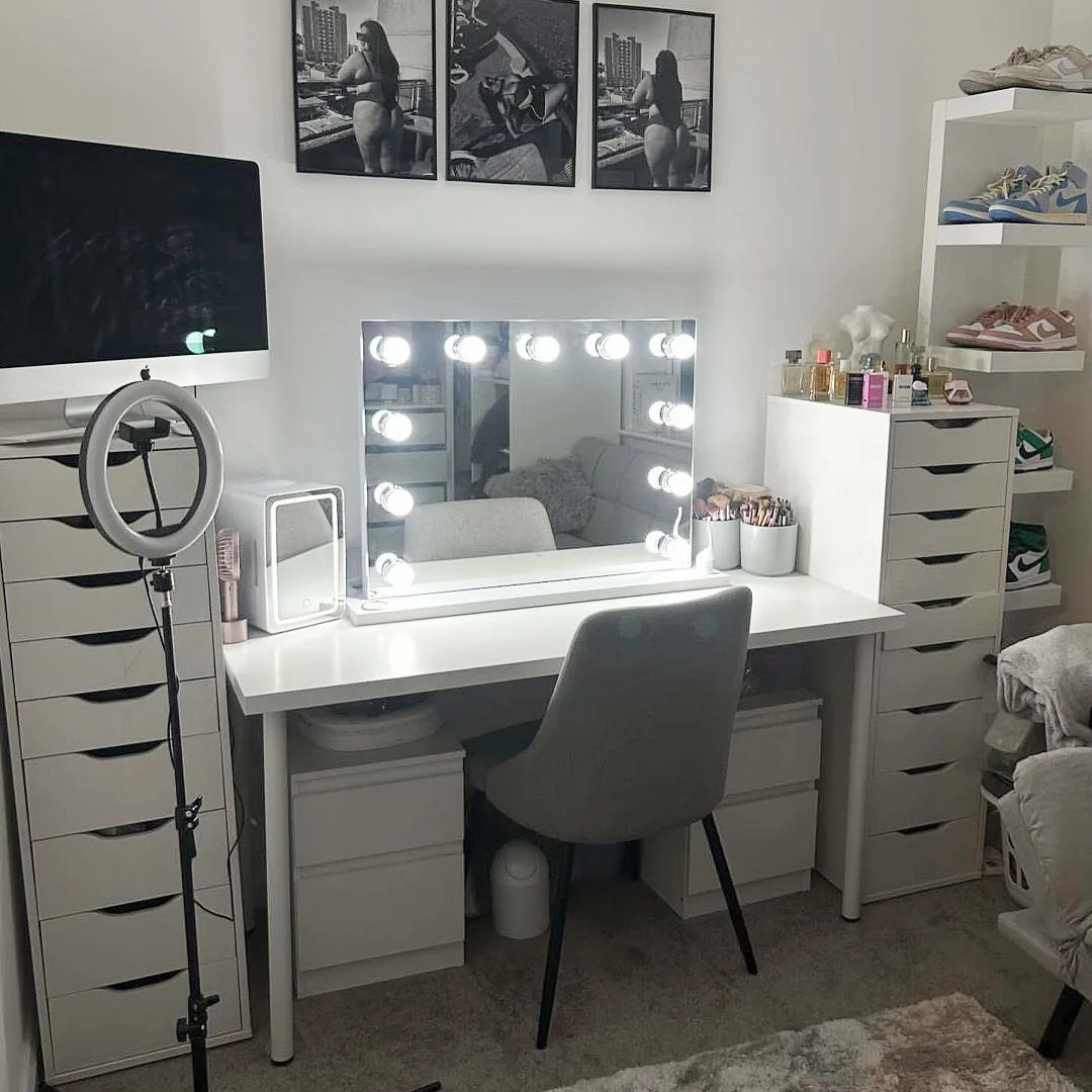 hello kitty Nordic paint makeup vanity table storage drawer