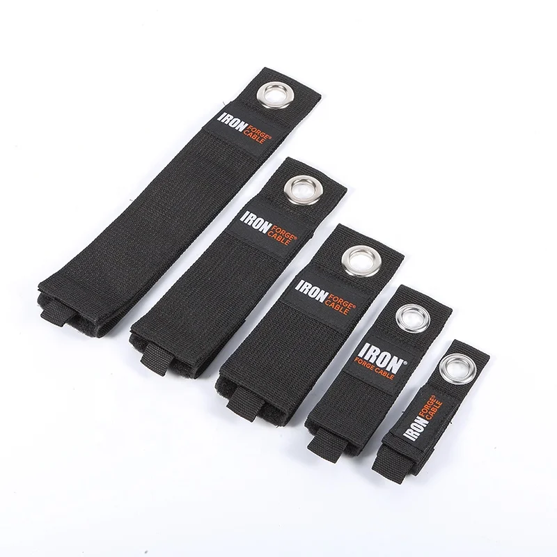 Customized hook and loop fastening strap heavy duty nylon hook and loop lanyard