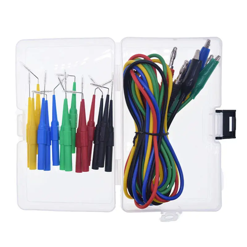 Тестовые выводы с вилкой типа «банан» на зажим «крокодил», 4 мм