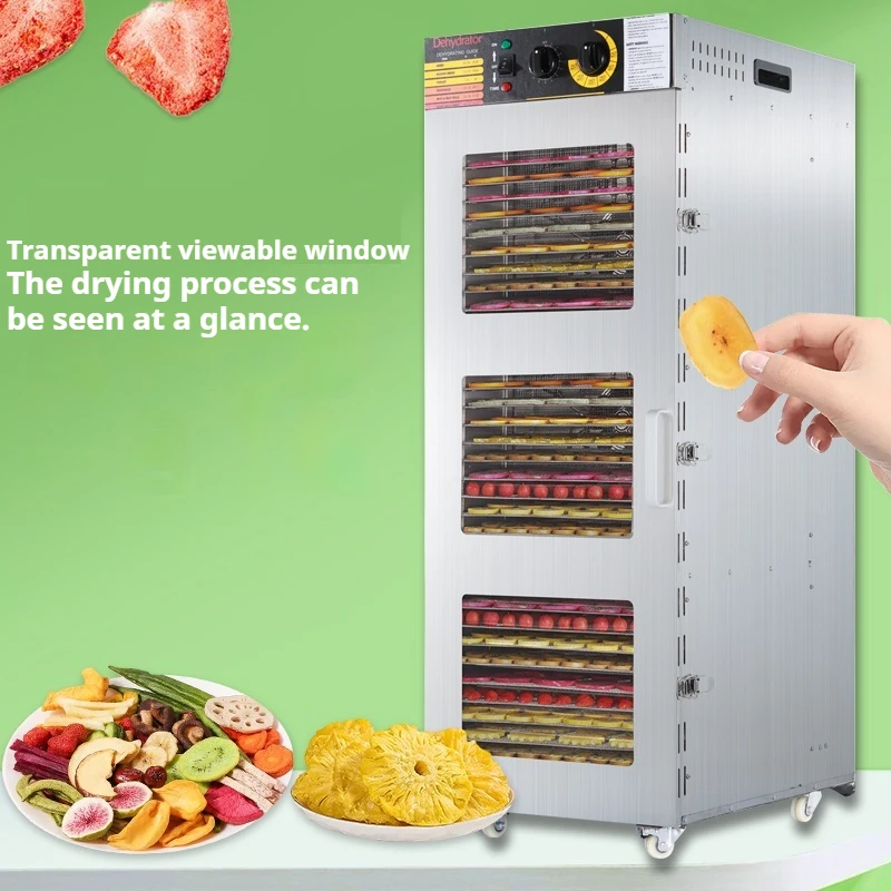 Mechanical Knob 32 Layers fruit drying Dryer machine Commercial food dehydrator Vegetable Mushroom fish Food Fruit Dryer Machine