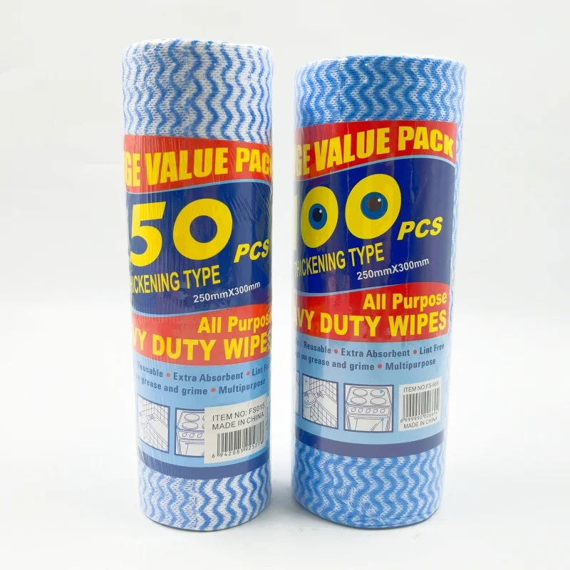 Household Nonwoven Cleaning Cloth Disposable Cleaning Cloth Nonwoven fabric Kitchen Paper Towels Roll absorbent cloths