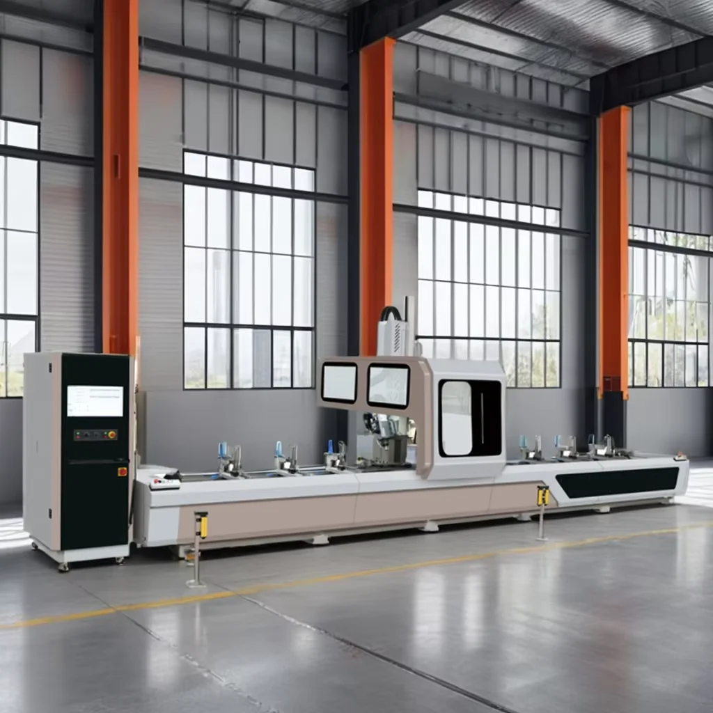 High-Speed Four-Axis Aluminum Machining Center New Window and Door Making Machinery for PVC/UPVC for Manufacturing Plant Use