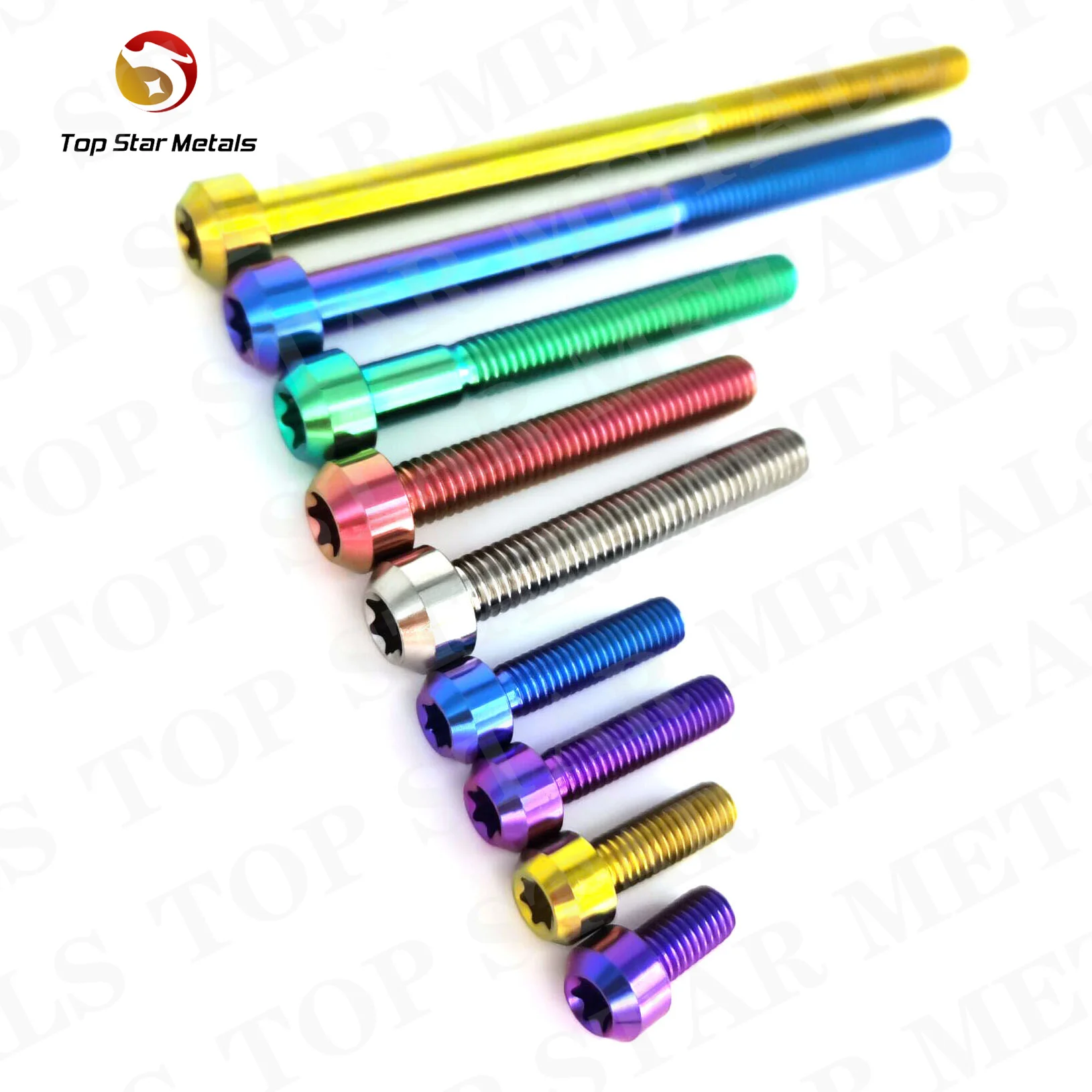 TITST Titanium Bolt M6X55/60/70/75/80/85/90mm High Performance Titanium Bolts  Torx Head BOLTS