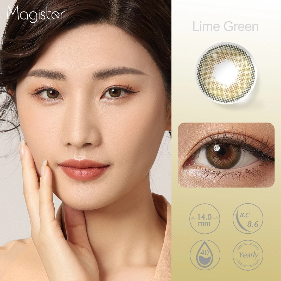 Magister 14.0mm 6 months color contact lenses New desire Natural colors Lime Green contact lens