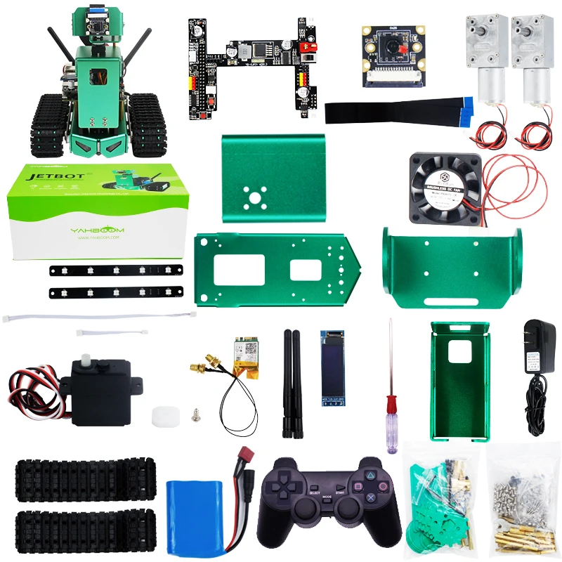 Yahboom Jetbot standard version programmable ros robot with HD camera compatible with Jetson Nano board 4GB