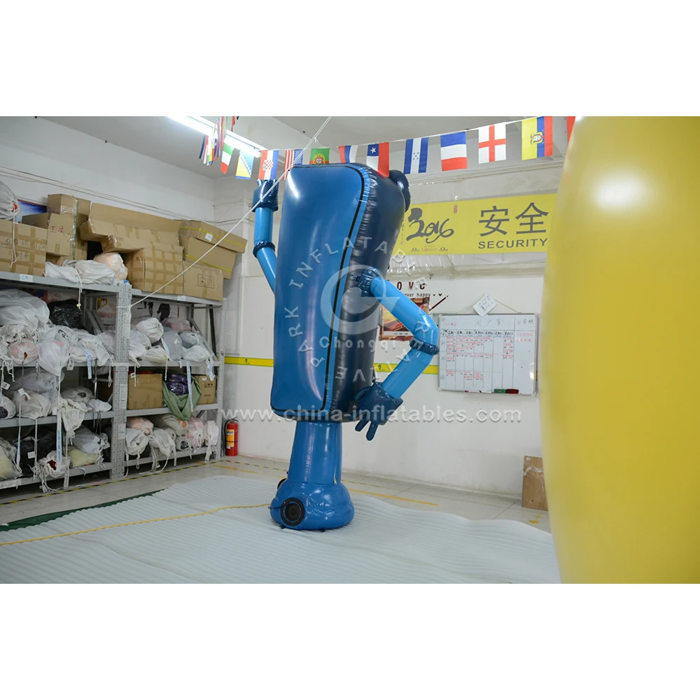 Custom Design Promotional Blue Giant Traffic Signal Inflatable Traffic Light Doll