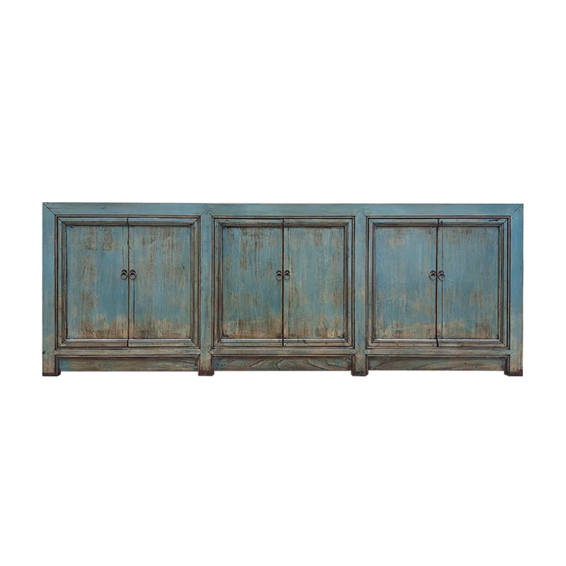 Chinese classic recycled elm wood antique natural living room large long cabinet sideboard