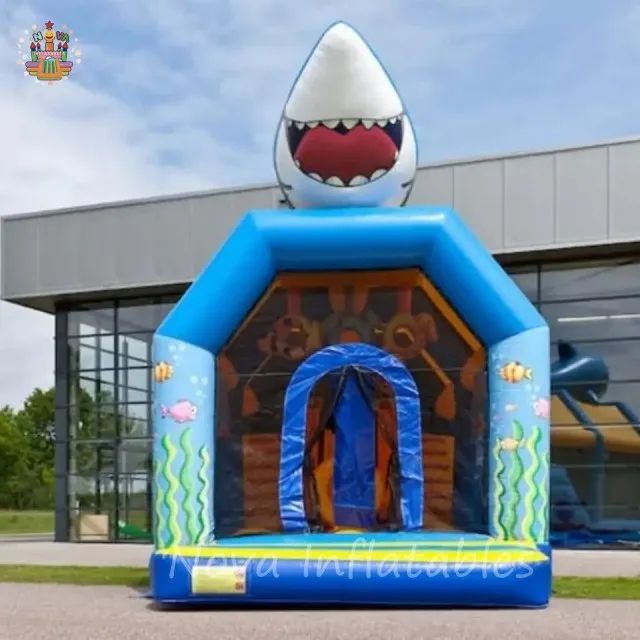 Hot sale PVC material attractive inflatable Shooting Combo Seaworld Bounce House for children