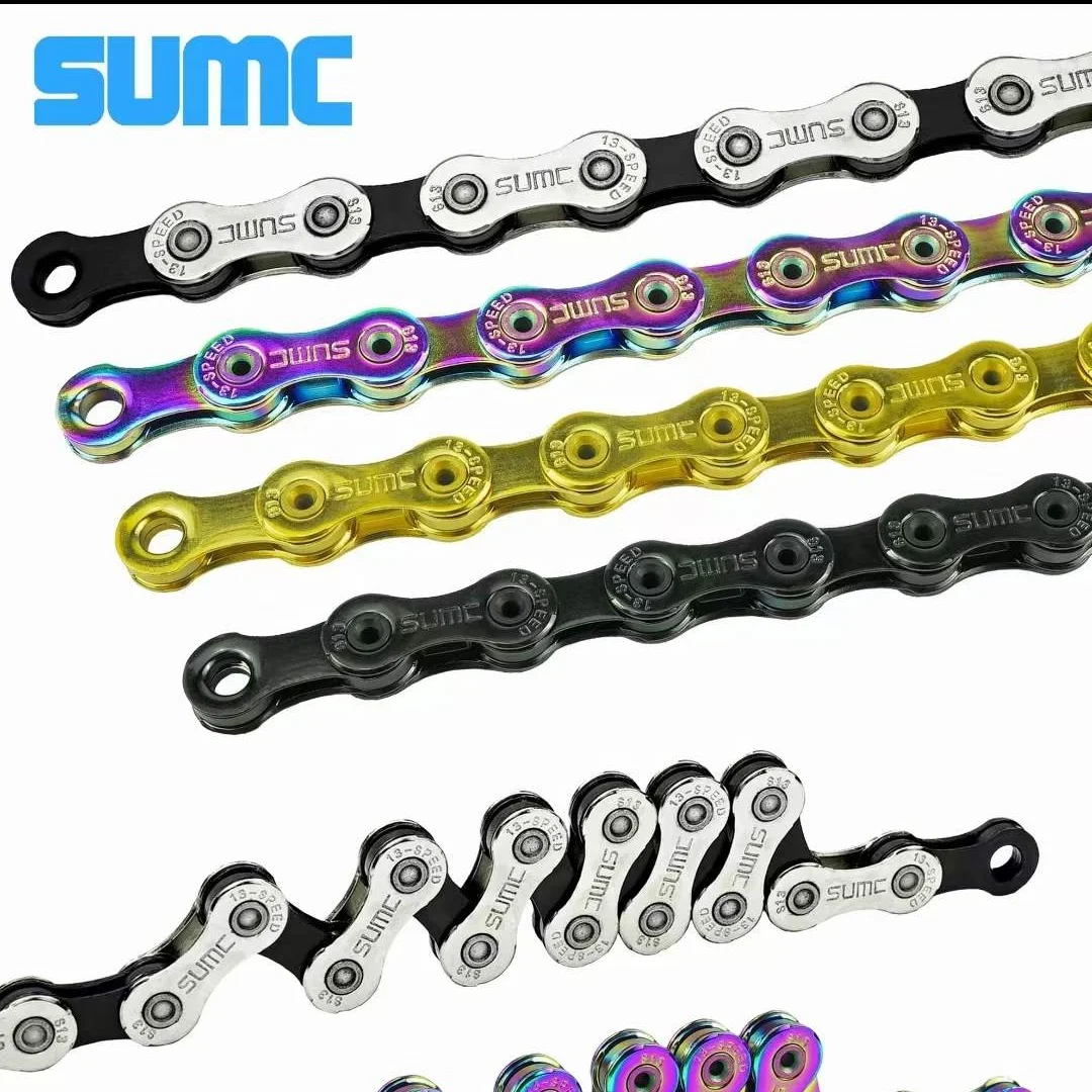 Оптовая продажа с фабрики, велосипедная цепь SUMC, 13 скоростей, велосипед, л, Ультралегкая велосипедная цепь с волшебной пряжкой