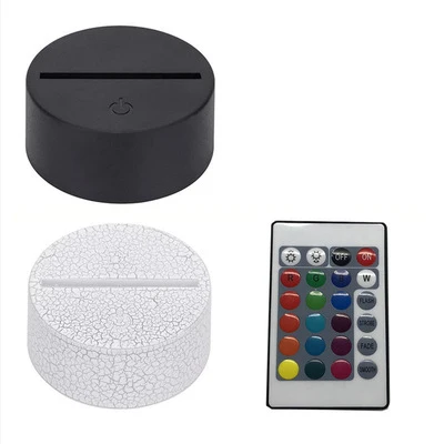 Best selling  Home Decoration  rgb LED Lamp  base Customized Pattern led light bases for acrylic