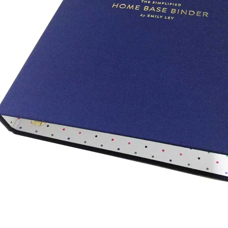 Custom 1 3 ring binder black 2 1/2 inch binder with card pocket