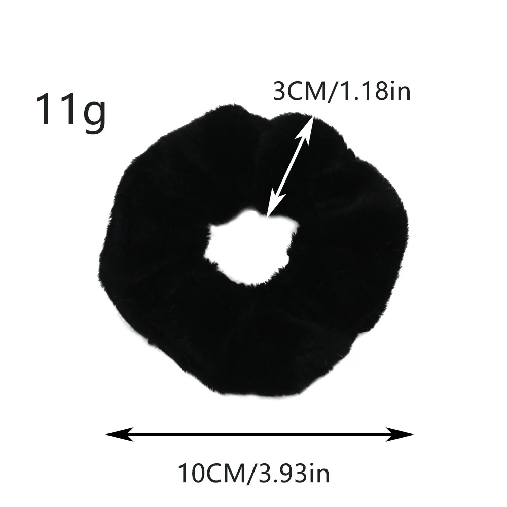 Winter Imitation Rabbit Large Soft Faux Fur Plush Hair Scrunchies Fluffy Hair Band Rope Children Korean Headwear Scrunchies