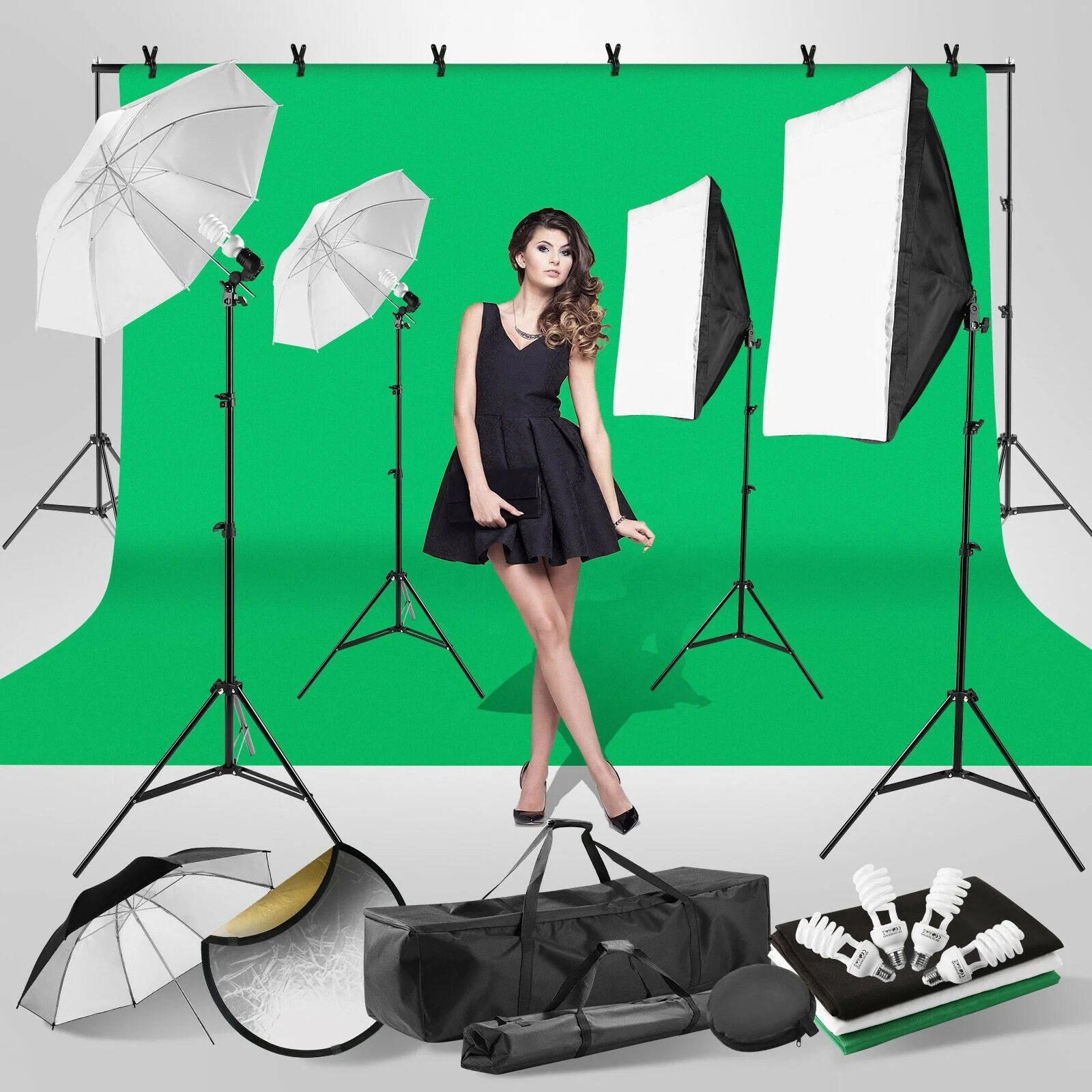 Photography Backdrop Stand Light Kit Fotografia Set Portail Photography photo studio accessories