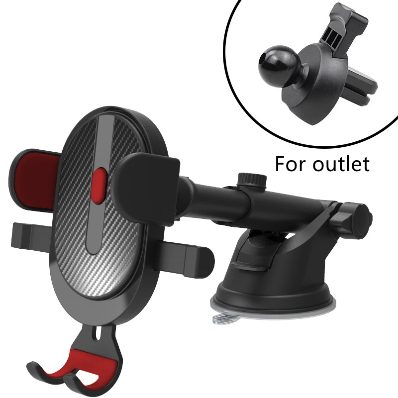 Wholesale Adjustable anti-shake anti-skid  Auto Lock Telescopic Suction Cup Car Mobile Phone Holders