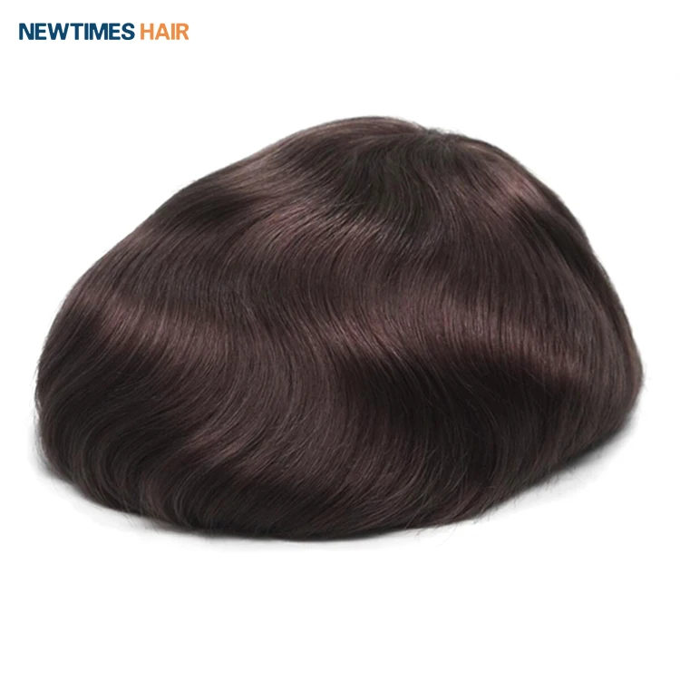 Stock popular ultra thin hair system human hair men toupee replacement for men