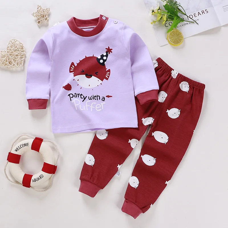 Детское нижнее белье для маленьких детей детское нижнее белье осенняя одежда для малышей с длинными рукавами