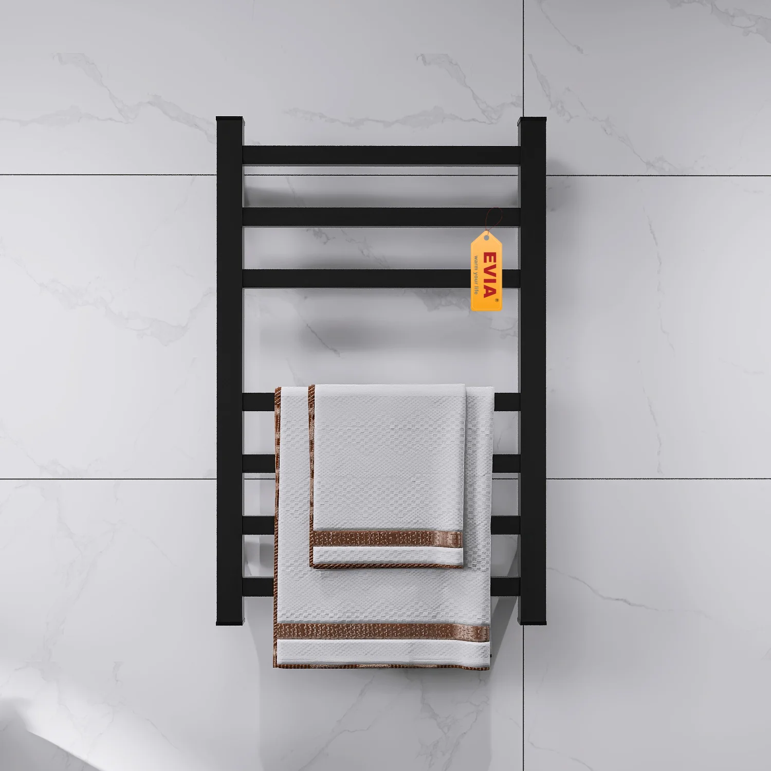 EVIA Factory Electrical Vertical Heated Towel Rail Radiator With Timer