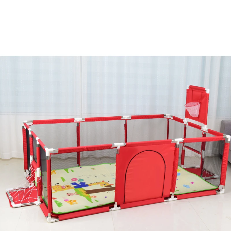 Portable Easy Folding Indoor Fabric large Toddler Safety Fence Baby Playpen With Gate For Kids