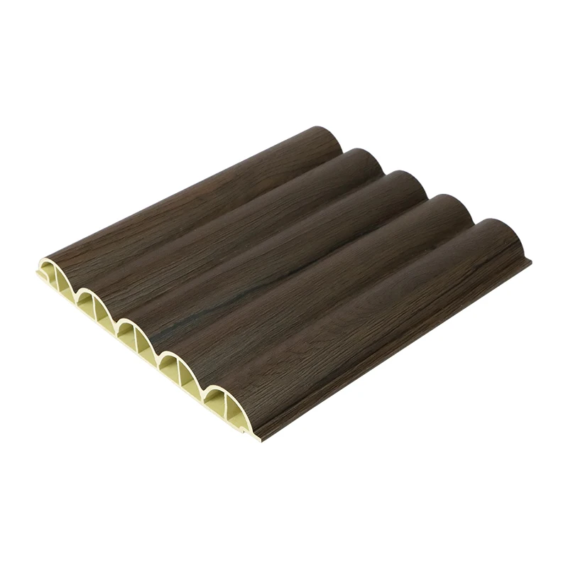 Interior Plastic Wooden Composite Covering Plank Board Wainscoting Vinyl Timber Decorative 3D Fluted Cladding Pvc Wpc Wall Panel