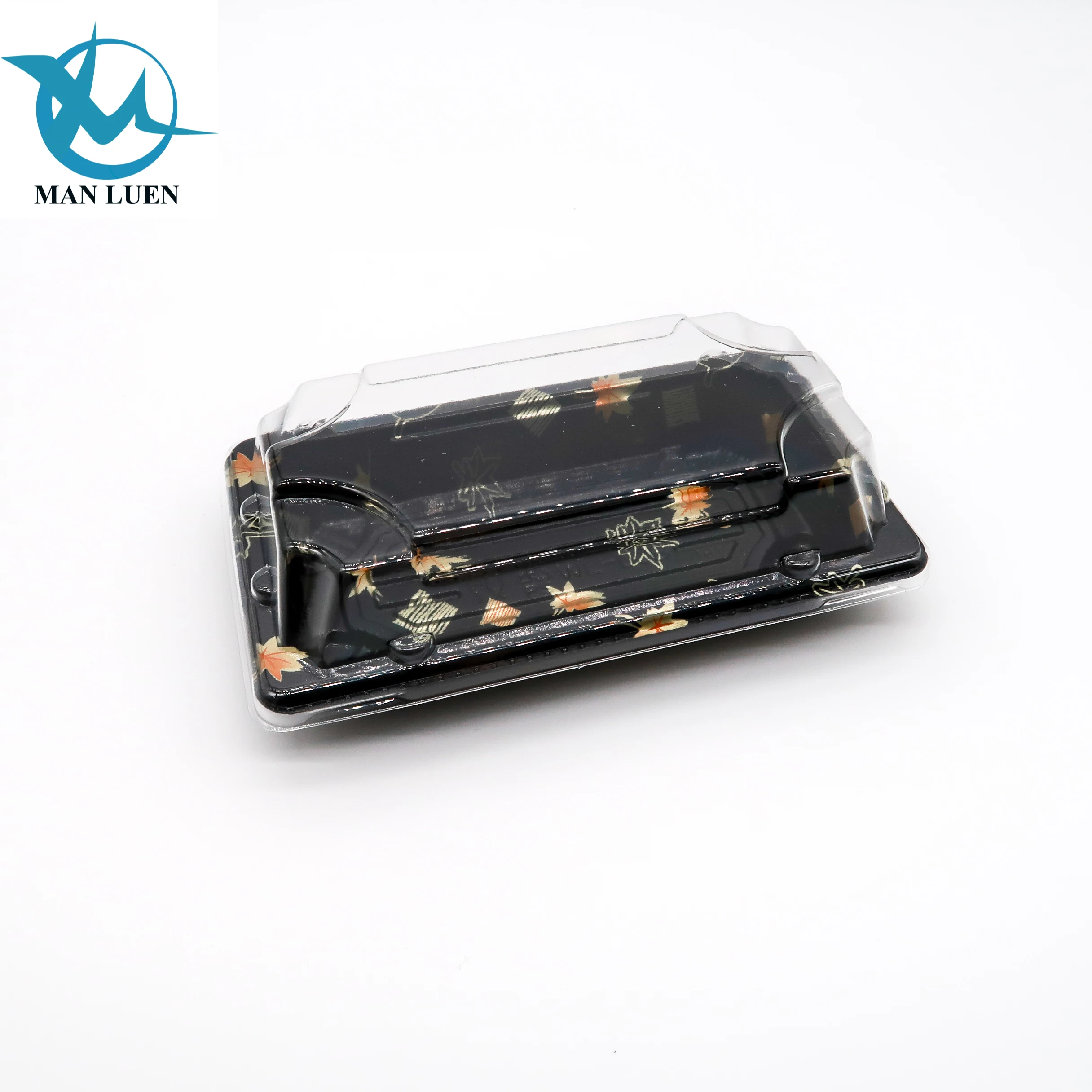 Wholesale With Lid Plastic Container Custom Container Plastic Big Black Sushi Tray