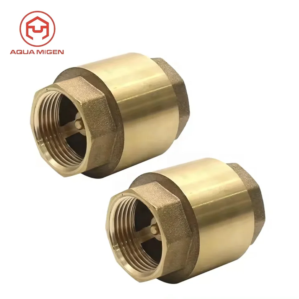 Water Supply PN16 1/2-4 inch One-Way Non-Return Brass Forged Check Valve with Brass Insert for Vertical