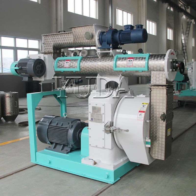 YUDA Chicken Feed Production Line Granulator Machine 55KW Animal Feed Pellet Making Machine For Livestock Feed