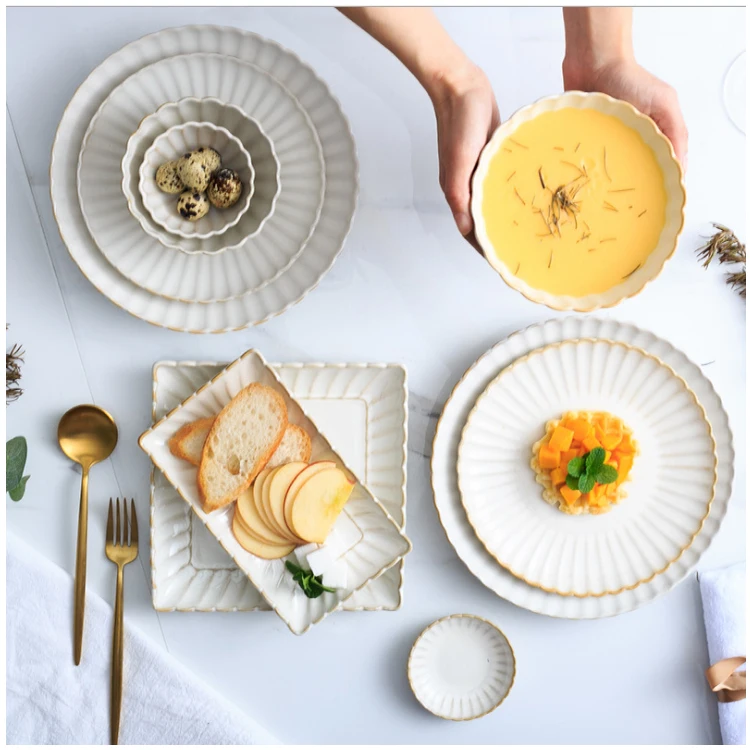 Porcelain Kitchen Dinnerware Set Ceramic Dinnerware Set Plate Bowl set Service