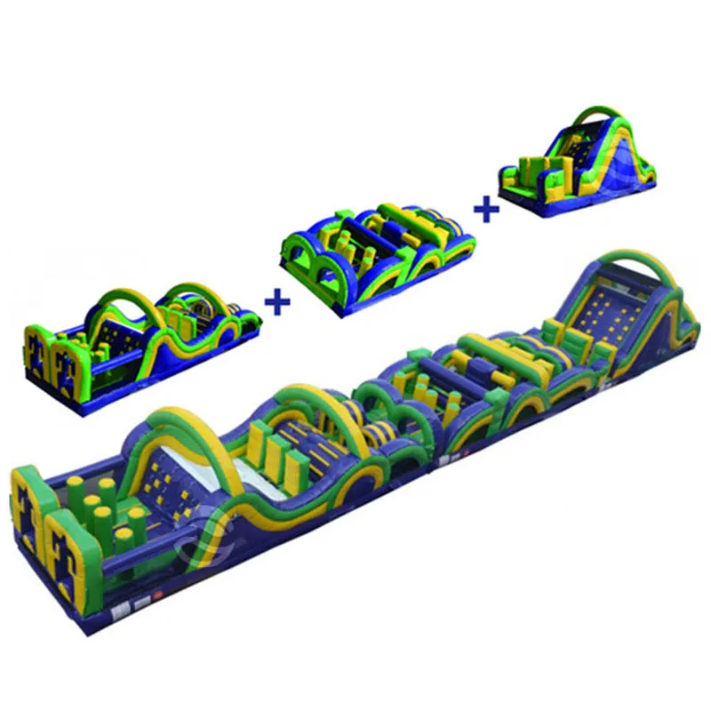 Fun Run Obstacle Course Radical Run Inflatable Obstacle Course 50-60 Ft For Sale